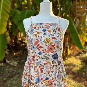 Floral-Print Fit & Flare Cami Midi Dress | Old Navy